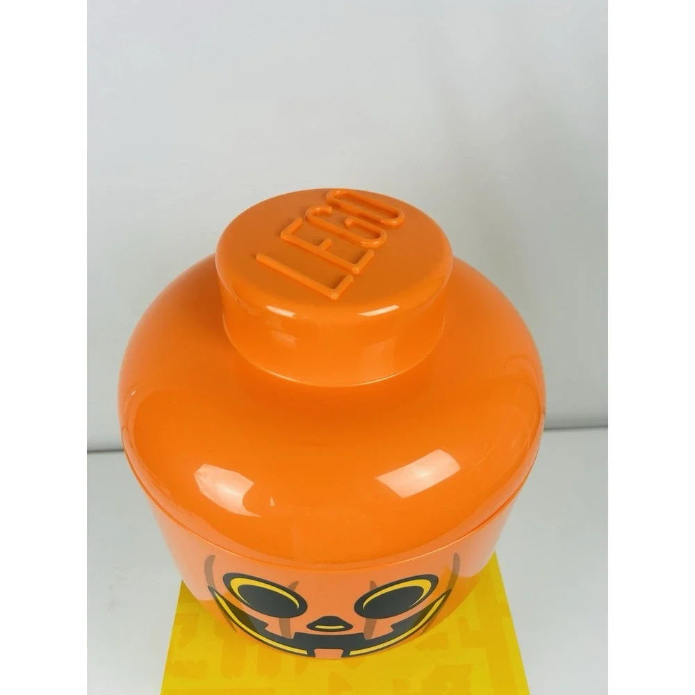 LEGO Large 11in Halloween Pumpkin Jack-O-Lantern Orange Storage Head 4032